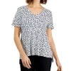 Alfani Women's Printed V-Neck T-Shirt, Created For Macy's