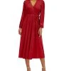 INC International Concepts Women's Faux-Wrap Velour Dress, Created For Macy's