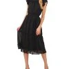 CeCe Women's Lurex Clip Dot Midi Dress