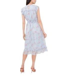 CeCe Women's Daisy Print Smocked-Waist Midi Dress 5 CeCe Women's Daisy Print Smocked-Waist Midi Dress -Anne Klein Sales Store 23409521 fpx