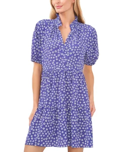 CeCe Women's Tiered V-Neck Baby Doll Dress -Anne Klein Sales Store 23411974 fpx