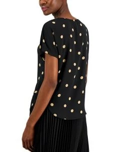 Anne Klein Polka-Dot Boat-Neck Blouse -Anne Klein Sales Store 23440850 fpx