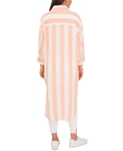 Vince Camuto Women's Striped Oversized Tunic Shirt 4 Vince Camuto Women's Striped Oversized Tunic Shirt -Anne Klein Sales Store 23441002 fpx