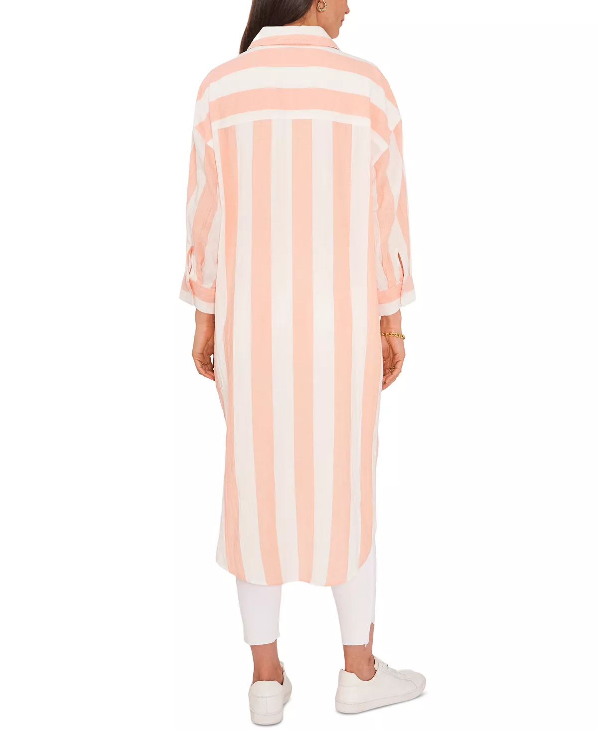 Vince Camuto Women's Striped Oversized Tunic Shirt 2 Vince Camuto Women's Striped Oversized Tunic Shirt - Image 2