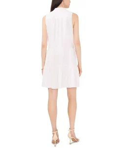 Vince Camuto Women's Tiered Sleeveless Split-Neck Dress 8 Vince Camuto Women's Tiered Sleeveless Split-Neck Dress -Anne Klein Sales Store 23441022 fpx