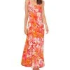 Vince Camuto Women's Printed Sleeveless Tiered Maxi Dress