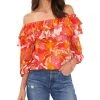 Vince Camuto Women's Printed Ruffled Off-the-Shoulder Top