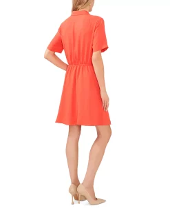 Vince Camuto Women's Split-Neck Collared Wrap Dress -Anne Klein Sales Store 23441182 fpx