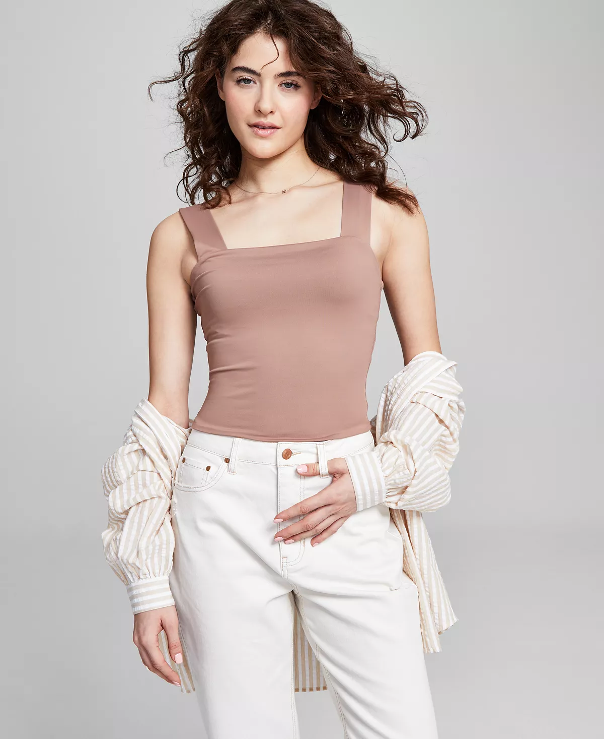 And Now This Women's Square-Neck Double-Layer Tank Top 6 And Now This Women's Square-Neck Double-Layer Tank Top - Image 6