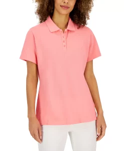 Karen Scott Cotton Short Sleeve Polo Shirt, Created For Macy's 31 Karen Scott Cotton Short Sleeve Polo Shirt, Created For Macy's -Anne Klein Sales Store 23481217 fpx