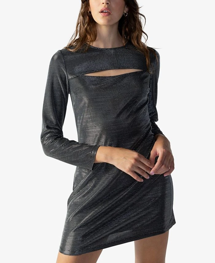 Sanctuary Women's Night Disco Cutout Metallic Dress 1 Sanctuary Women's Night Disco Cutout Metallic Dress