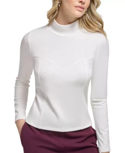 Calvin Klein Women's Corset-Stitched Turtleneck -Anne Klein Sales Store 23490743 fpx