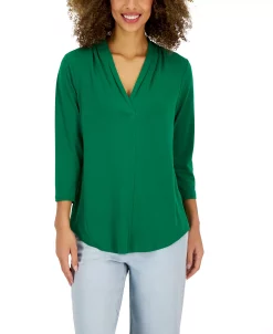 Charter Club Women's 3/4-Sleeve Top, Created For Macy's -Anne Klein Sales Store 23491037 fpx