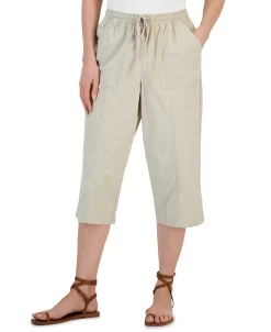 Karen Scott Women's Quinn Cotton Pull-On Capri Pants, Created For Macy's -Anne Klein Sales Store 23502748 fpx