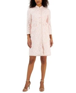 Anne Klein Women's Stand-Collar Botanical-Print Topper Jacket