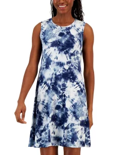 Style & Co Women's Printed Sleeveless Flip-Flop Dress, Created For Macy's -Anne Klein Sales Store 23508645 fpx