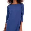 Alfani Women's Boat-Neck 3/4-Sleeve Tunic, Created For Macy's