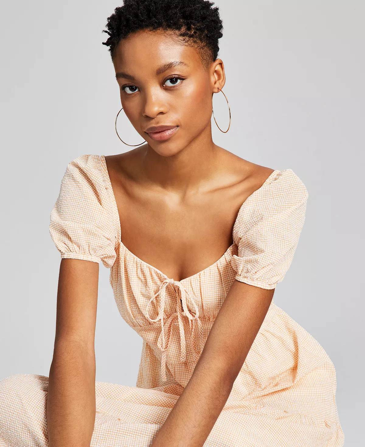 And Now This Women's Milkmaid Tiered Midi Dress 4 And Now This Women's Milkmaid Tiered Midi Dress - Image 4