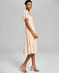 And Now This Women's Milkmaid Tiered Midi Dress 7 And Now This Women's Milkmaid Tiered Midi Dress -Anne Klein Sales Store 23519373 fpx