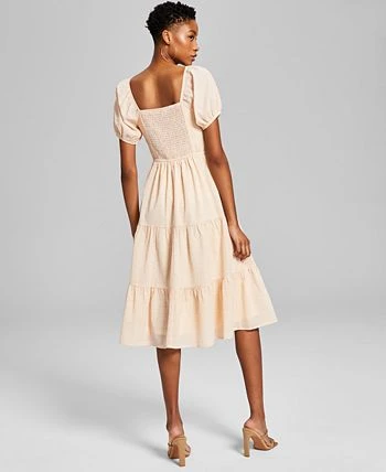 And Now This Women's Milkmaid Tiered Midi Dress 2 And Now This Women's Milkmaid Tiered Midi Dress - Image 2