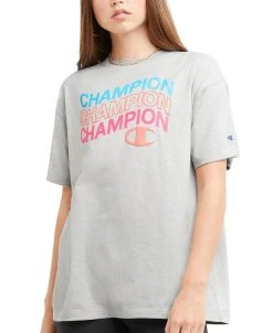 Champion Women's Classic Oversized Crewneck Logo Tee