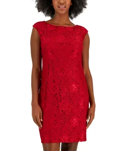 Kasper Women's Morgan Sleeveless Floral-Lace Shift Dress 11 Kasper Women's Morgan Sleeveless Floral-Lace Shift Dress -Anne Klein Sales Store 23531004 fpx