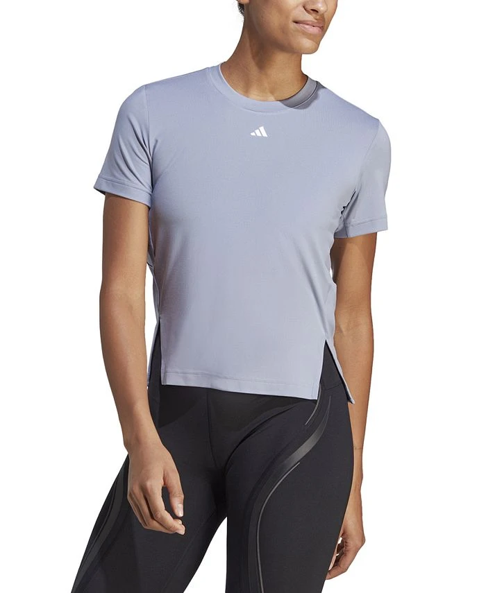 ADIDAS Women's Versatile Short-Sleeve Side-Slit Tee 1 ADIDAS Women's Versatile Short-Sleeve Side-Slit Tee