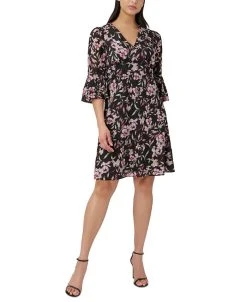 Adrianna Papell Floral-Print Fit & Flare Dress