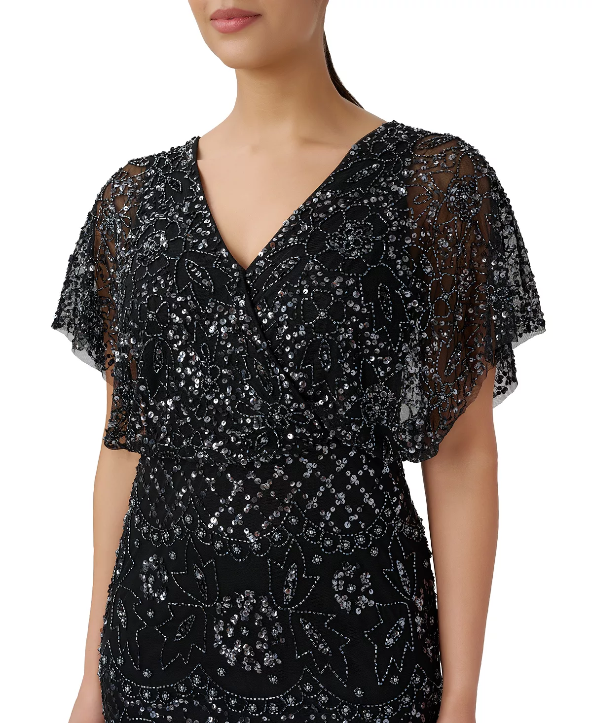 Adrianna Papell Women's Beaded Blouson Gown 3 Adrianna Papell Women's Beaded Blouson Gown - Image 3