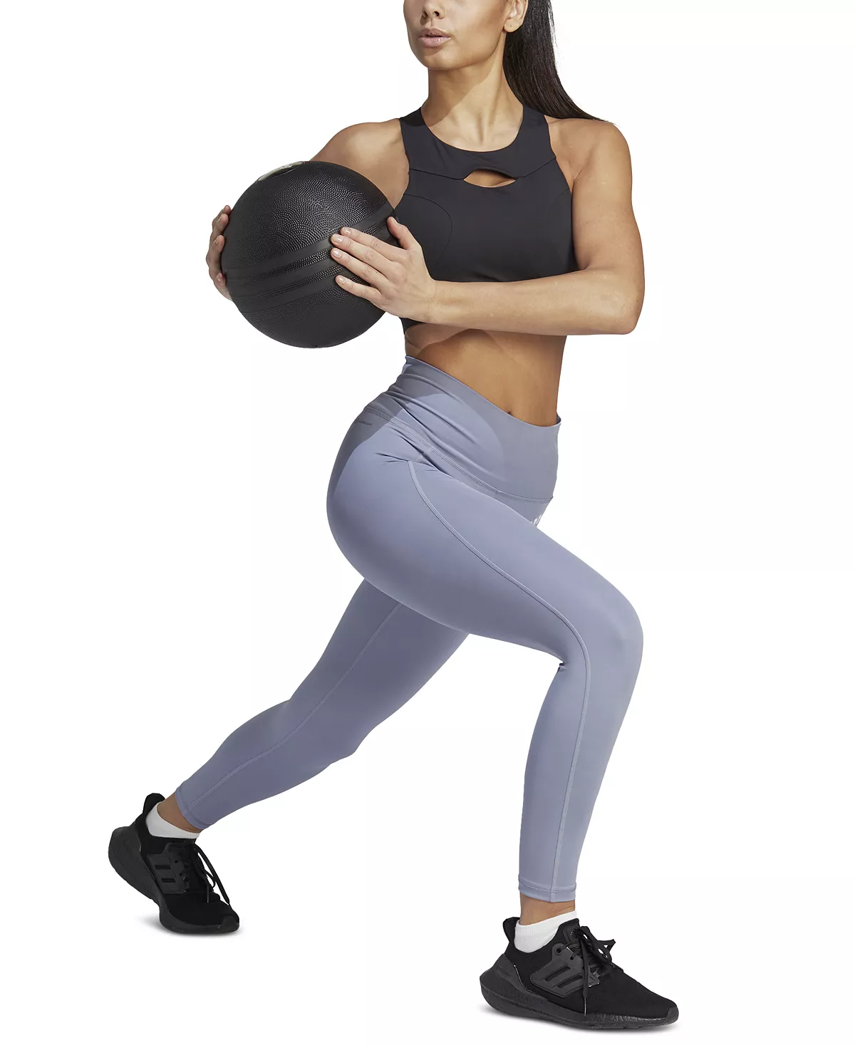 ADIDAS Women's Optime High-Waist 3-Stripe 7/8 Leggings 4 ADIDAS Women's Optime High-Waist 3-Stripe 7/8 Leggings - Image 4