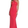 Vince Camuto Women's Embellished Scarf Halter Gown