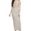 Vince Camuto Women's Off-The-Shoulder Sequin Column Gown
