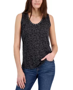 INC International Concepts Women's Embellished Scoop-Neck Tank Top, Created For Macy's 12 INC International Concepts Women's Embellished Scoop-Neck Tank Top, Created For Macy's -Anne Klein Sales Store 23532518 fpx