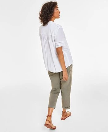 Style & Co Women's Floral Embroidered Pants, Created For Macy's 2 Style & Co Women's Floral Embroidered Pants, Created For Macy's - Image 2