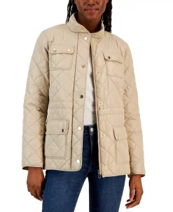Charter Club Women's Quilted 4-Pocket Collared Jacket, Created For Macy's 9 Charter Club Women's Quilted 4-Pocket Collared Jacket, Created For Macy's -Anne Klein Sales Store 23542090 fpx