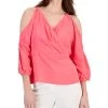 Anne Klein Women's Cold-Shoulder Peplum Top
