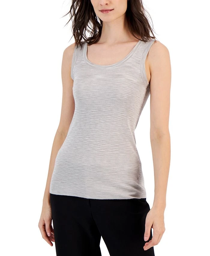 Anne Klein Women's Scoop Neck Space Dye Sleeveless Top 1 Anne Klein Women's Scoop Neck Space Dye Sleeveless Top