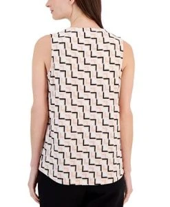 Anne Klein Women's Pleat-Front Printed Sleeveless Top, Created For Macy's 5 Anne Klein Women's Pleat-Front Printed Sleeveless Top, Created For Macy's -Anne Klein Sales Store 23542388 fpx