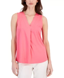 Anne Klein Women's Harmony Pleated Knit Shell -Anne Klein Sales Store 23542444 fpx