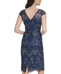 Vince Camuto Women's Embellished Cap-Sleeve Dress -Anne Klein Sales Store 23545679 fpx