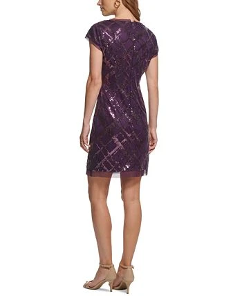 Vince Camuto Women's Sequin Cap-Sleeve Shift Dress 2 Vince Camuto Women's Sequin Cap-Sleeve Shift Dress - Image 2
