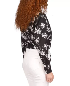 Michael Kors Women's Cotton Botanical Tie Shirt 9 Michael Kors Women's Cotton Botanical Tie Shirt -Anne Klein Sales Store 23547657 fpx