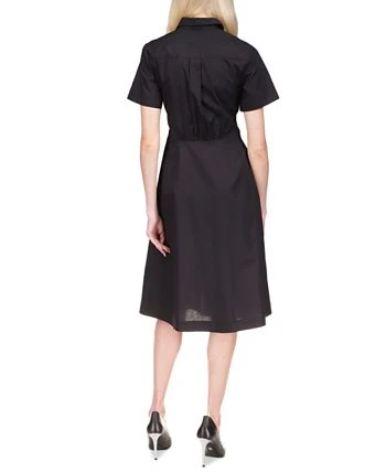 Michael Kors Women's Cotton Poplin Tie-Front Dress, Regular & Petite 2 Michael Kors Women's Cotton Poplin Tie-Front Dress, Regular & Petite - Image 2