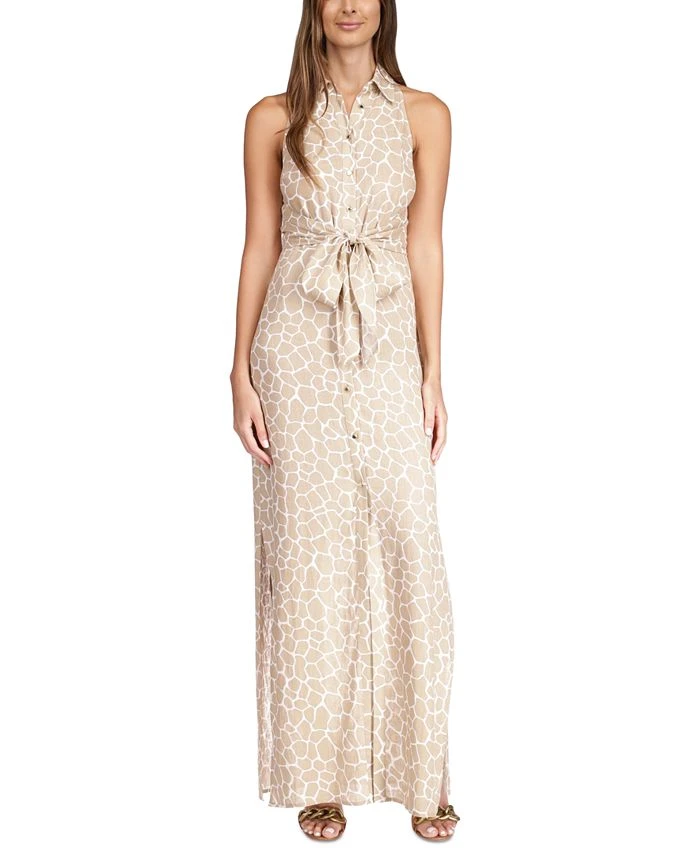 Michael Kors Women's Giraffe-Print Sleeveless Maxi Dress 1 Michael Kors Women's Giraffe-Print Sleeveless Maxi Dress