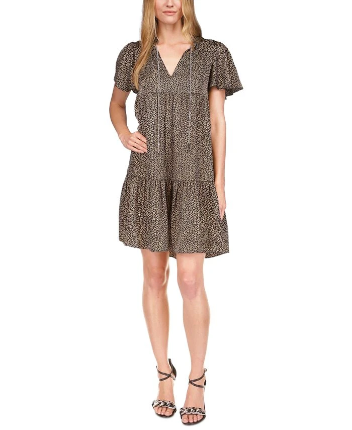 Michael Kors Women's Giraffe-Print Tiered Dress 1 Michael Kors Women's Giraffe-Print Tiered Dress