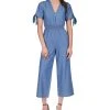 Michael Kors Women's V-Neck Tie-Sleeve Jumpsuit