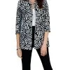 Kasper Jacquard Printed 3/4-Sleeve Topper Jacket