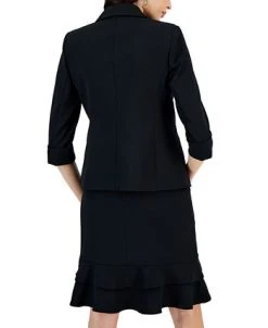 Kasper Single Button Rolled Sleeve Blazer -Anne Klein Sales Store 23561023 fpx