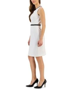 Kasper Women's Stretch Combo Contrast Trim Sheath Dress -Anne Klein Sales Store 23561144 fpx