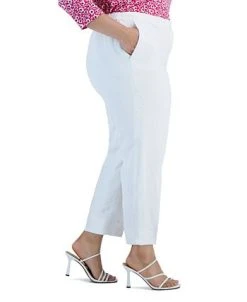 Kasper Plus Size Elastic-Back Slit-Hem Ankle Pants 7 Kasper Plus Size Elastic-Back Slit-Hem Ankle Pants -Anne Klein Sales Store 23566837 fpx